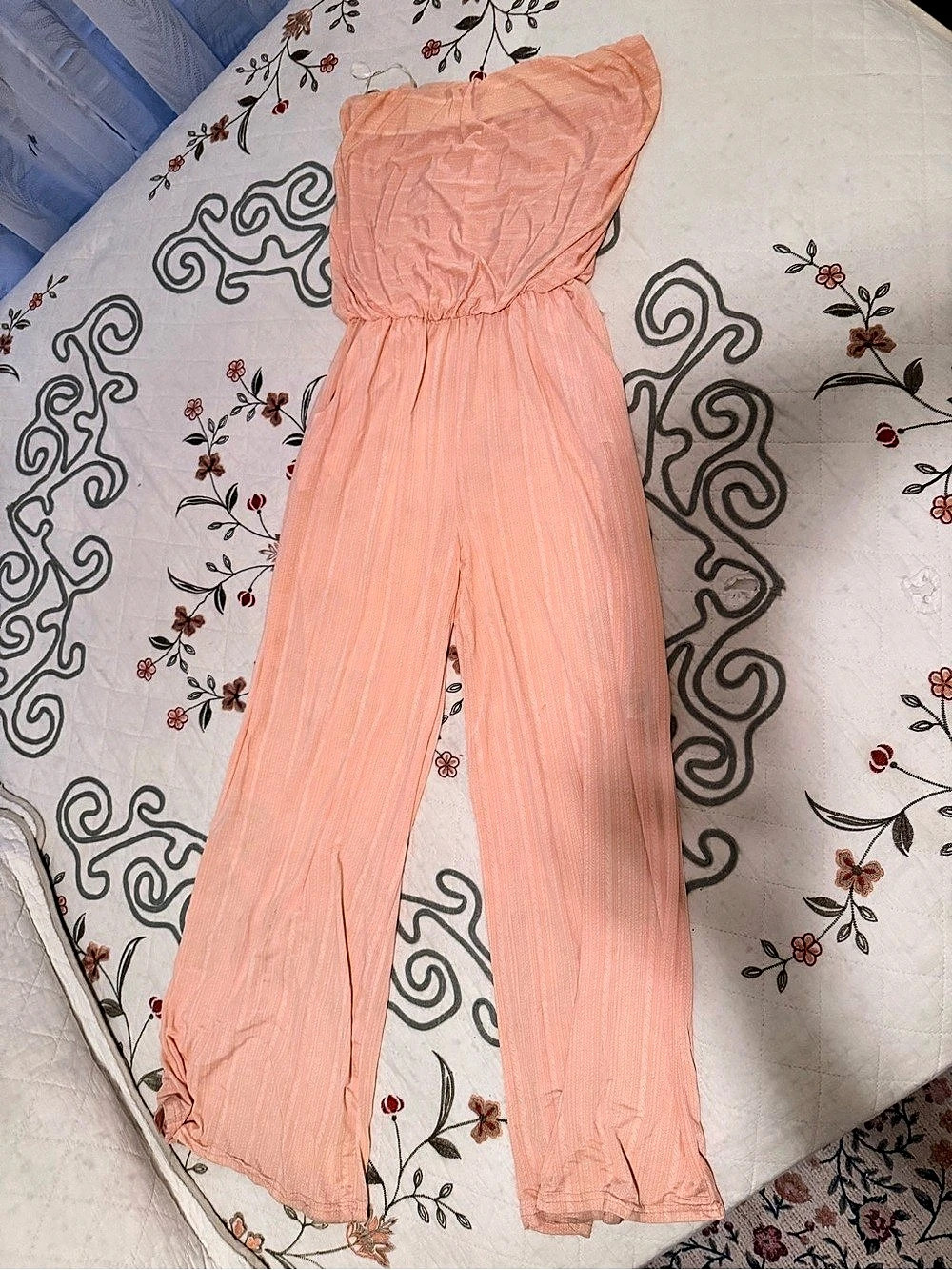 Pink Strapless Jumpsuit
